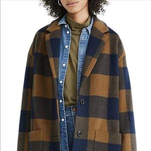 Madewell Elmcourt Buffalo Check Coat BRAND NEW Size Medium
